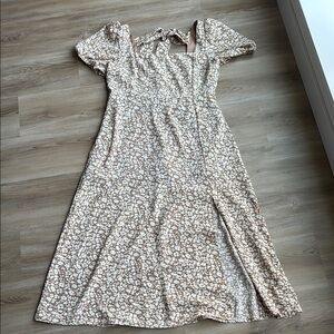 Floral Tan Dress